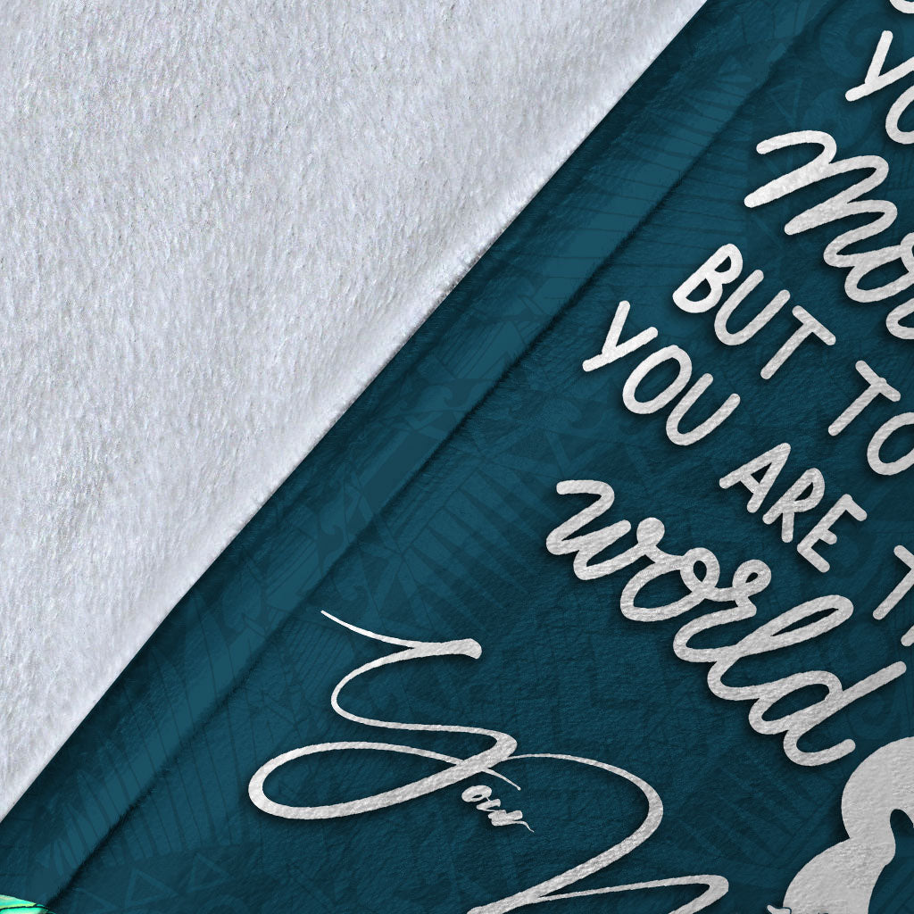 (Custom Personalised) Vanuatu Mothers Day With Green Turtle Blanket - LT12 - Polynesian Pride