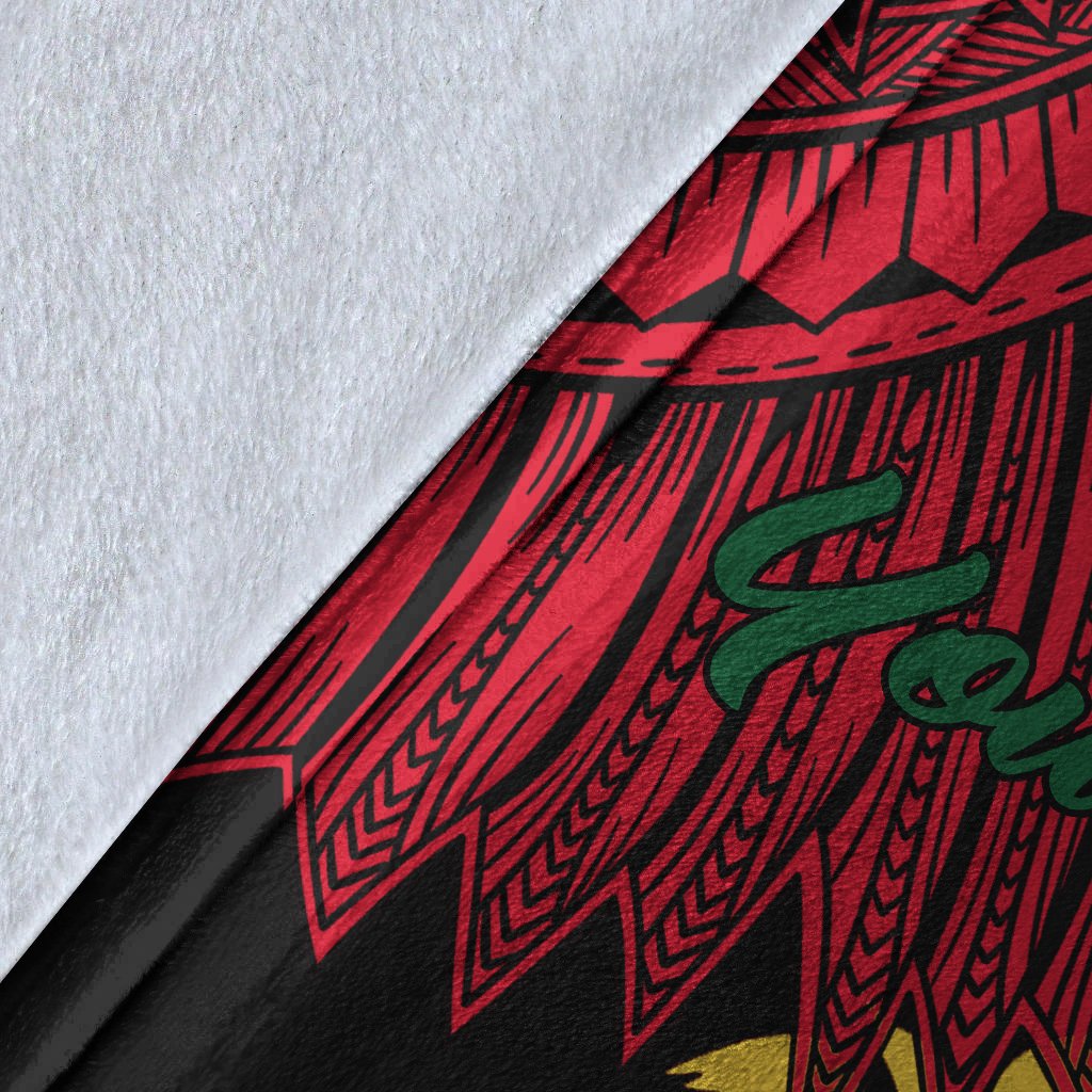 Papua New Guinea East Sepik Province Polynesian Custom Personalised Blanket - Tribal Wave Tattoo - Polynesian Pride