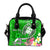 Fiji Custom Personalised Shoulder Handbag - Turtle Plumeria (Green) - Polynesian Pride