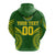 Custom Cook Islands Rugby Zip up Hoodie Tribal Pattern LT12 - Polynesian Pride