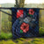 Wallis and Futuna Polynesian Premium Quilt - Blue Turtle Hibiscus - Polynesian Pride