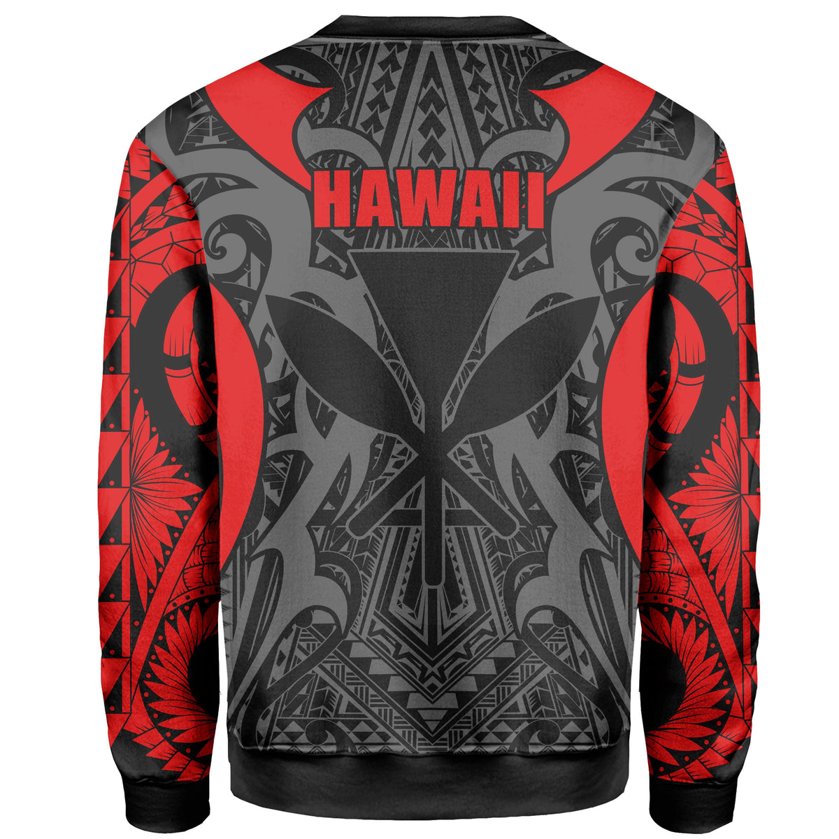 Hawaii Polynesian Tribal Kanaka Maoli Sweatshirt - AH - Red - Mark Style - Polynesian Pride