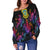 Tuvalu Women's Off Shoulder Sweaters - Sea Turtle In Tribal Polynesian Style - Polynesian Pride