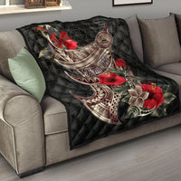 American Samoa Custom Personalised Premium Quilt - Polynesian Tribal Vintage Style - Polynesian Pride