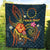 Cook Islands Polynesian Personalised Premium Quilt - Legend of Cook Islands (Blue) - Polynesian Pride