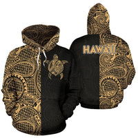 Hawaii Hoodie Turtle Polynesian Unisex White - Polynesian Pride