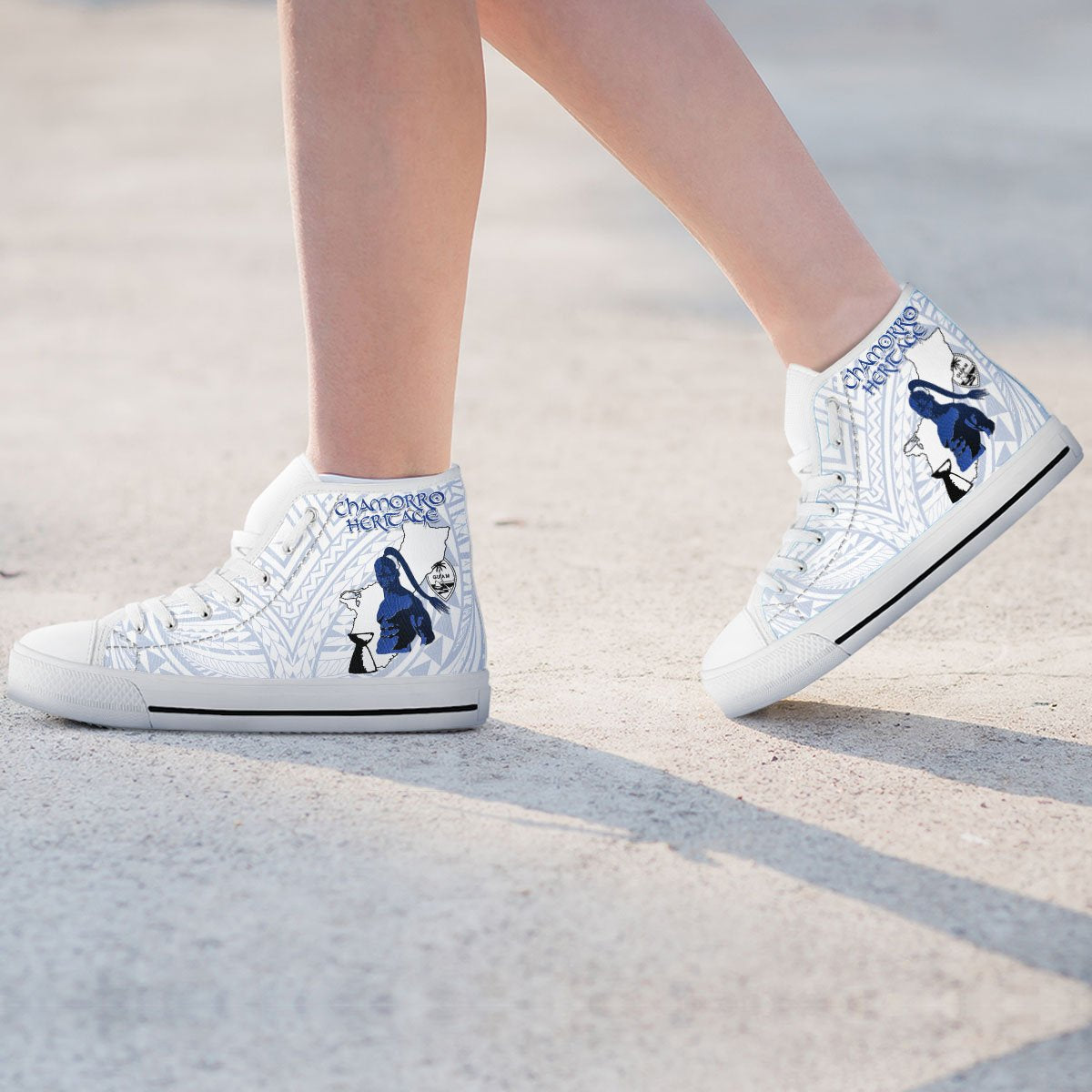 Guam High Top Shoes - Chamorro Heritage Ver 2 - Polynesian Pride