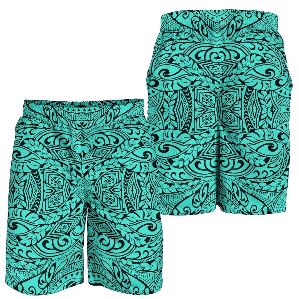 Polynesian Culture Turquoise Men's Short Turquoise - Polynesian Pride