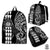 Hawaii Coat Of Arms Tribal Backpack - White Black - Polynesian Pride