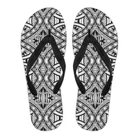 Polynesian Tribal Flip Flops Grown BMW Men's Flip Flops Black - Polynesian Pride