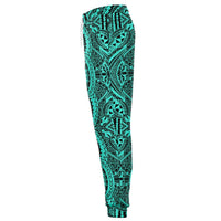 Polynesian Symmetry Turquoise Joggers - Polynesian Pride