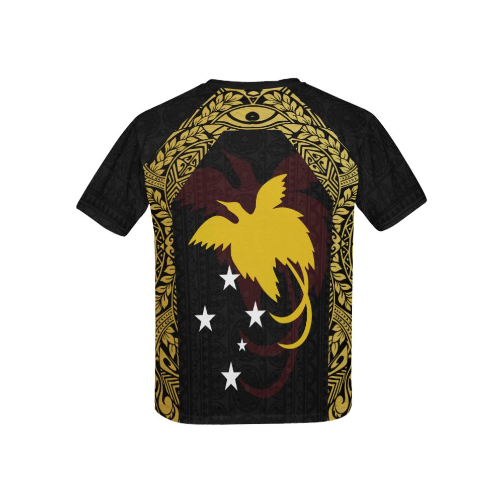 Papua New Guinea All Over Print T Shirt Papua New Guinea Flag Erudite Eye - Polynesian Pride