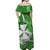 Wallis et Futuna Off Shoulder Long Dress Hammerhead Shark Green LT13 - Polynesian Pride