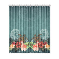 Window Curtain( Two Piece) Hibiscus Polynesian 1 One Size 52"x120"(Two Piece) - Polynesian Pride