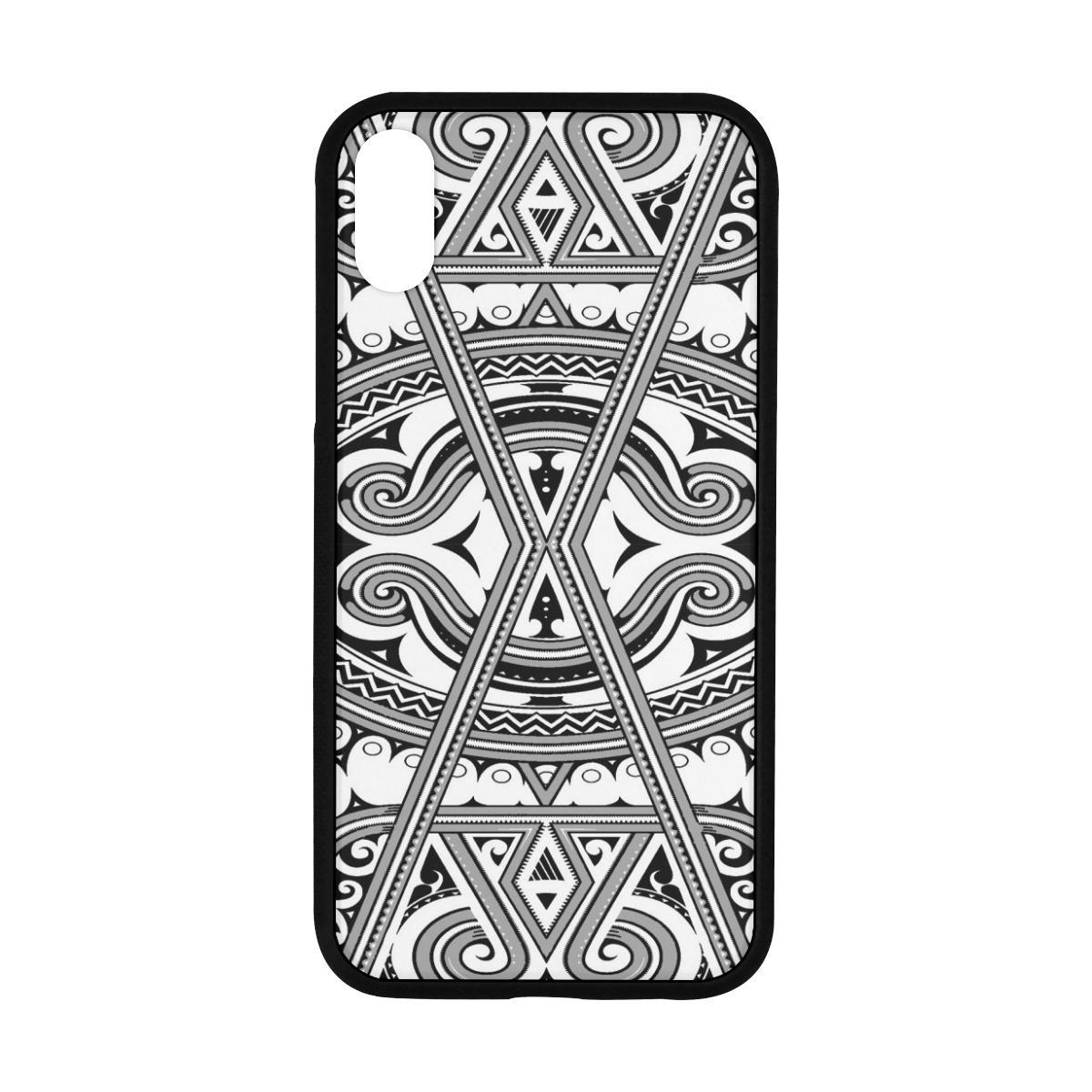 Polynesian 11 Rubber Phone Case One Size iPhone XR (6.1") Black - White - Polynesian Pride