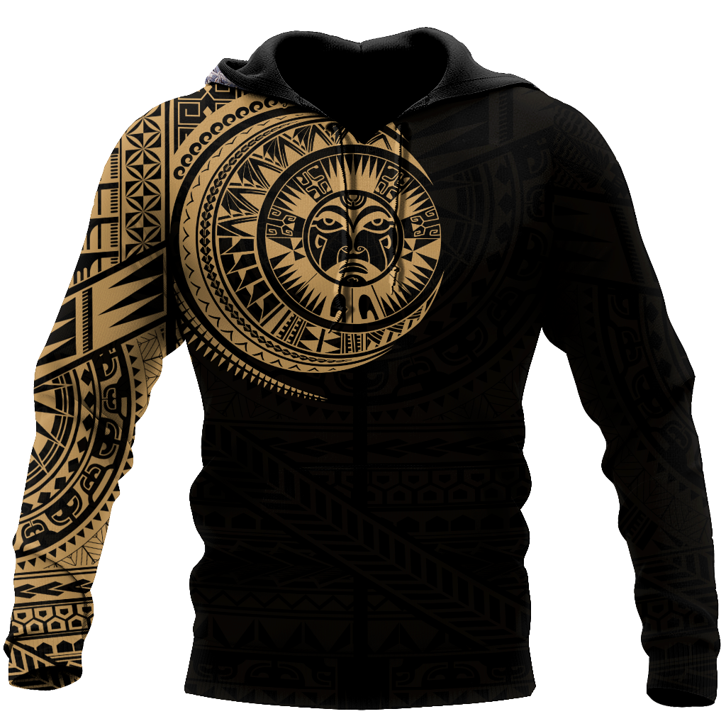 New Zealand Maori Tattoo Unisex Deluxe Hoodie Unisex Black - Polynesian Pride