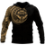 New Zealand Maori Tattoo Hoodie Gold Unisex Black - Polynesian Pride