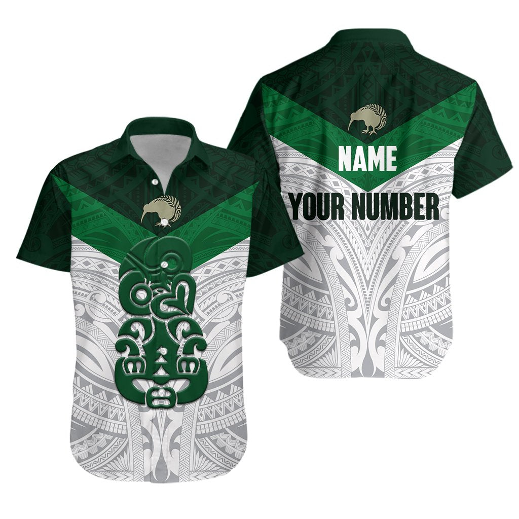 (Custom Personalised) Aotearoa Rugby Hawaiian Shirt Maori Kiwi Unisex Green - Polynesian Pride