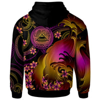 American Samoa Zip up Hoodie American Samoa in wave - Polynesian Pride