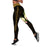 American Samoa Leggings - Polynesian Gold Patterns Collection Black - Polynesian Pride