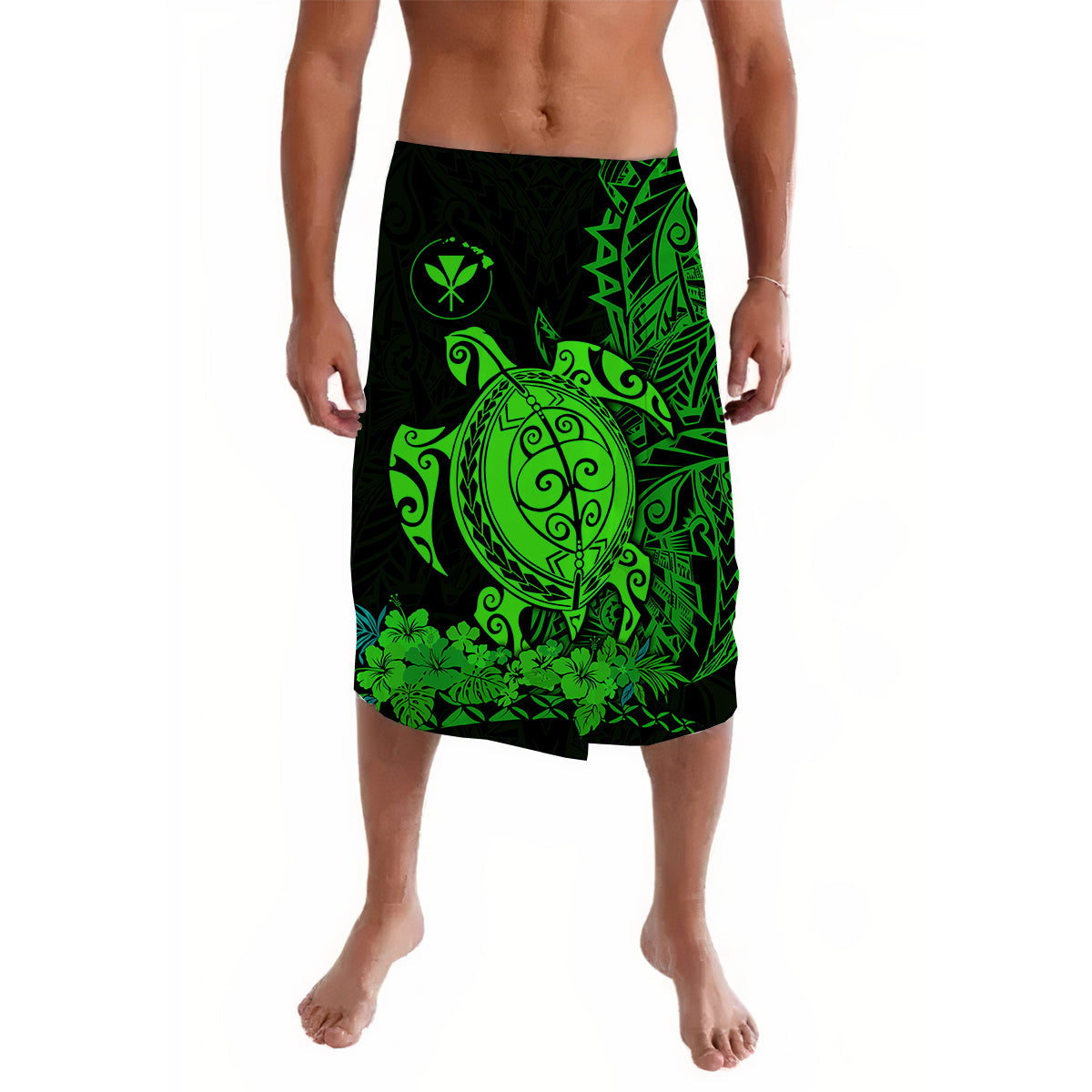 Hawaii Polynesian Lavalava Green Sea Turtles Hawaiian LT13 Green - Polynesian Pride