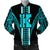 Hawaii Bomber Jacket - Kapolei High Footbal Jersey Bomber Jacket - AH Turquoise Unisex - Polynesian Pride