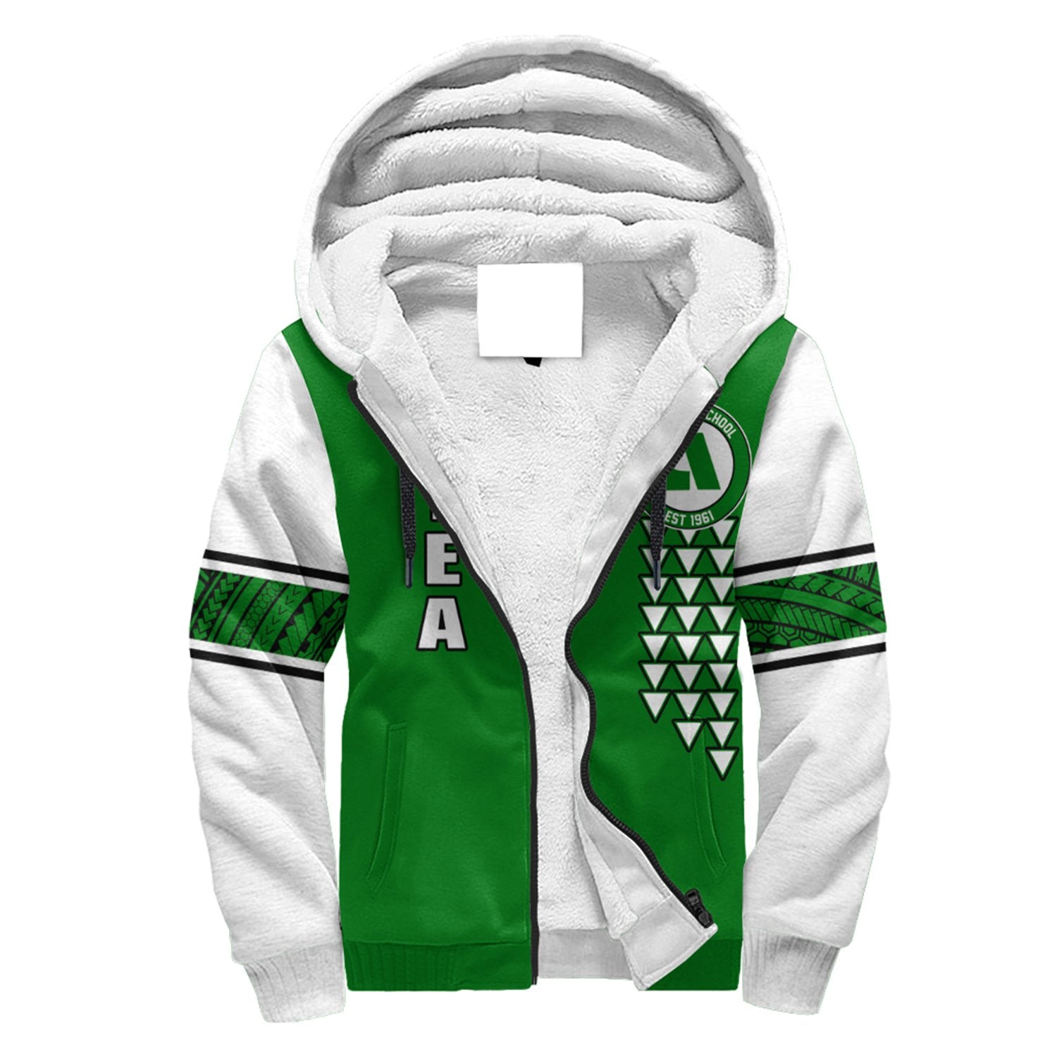 (Personalised) Hawaii - Aiea High Custom Your Class Sherpa Hoodie AH Green - Polynesian Pride