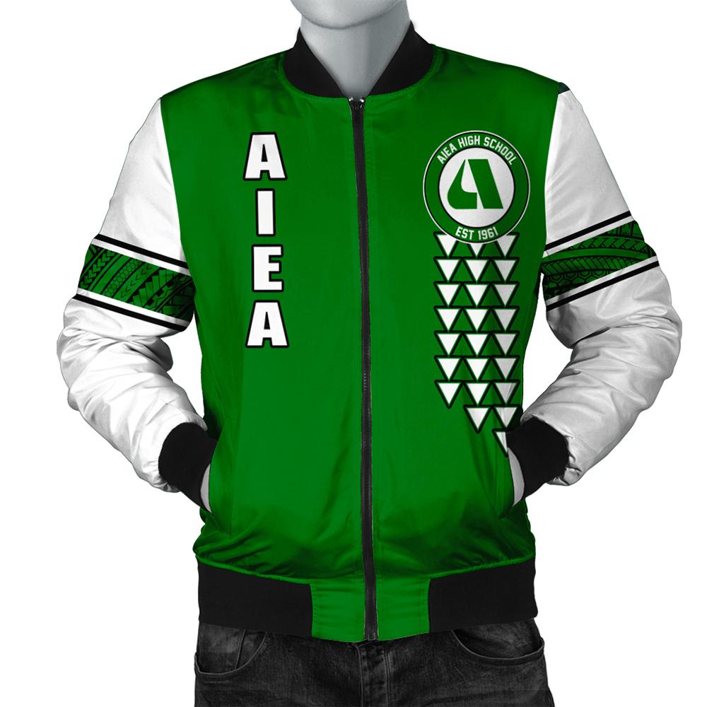 (Personalized) Hawaii Bomber Jacket - Aiea High Custom Your Class Bomber Jacket AH Green Unisex - Polynesian Pride