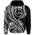 Aitutaki Cook Islands Hoodie Black Polynesian Wave Style LT9 Zip Hoodie Black - Polynesian Pride