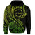 Custom Aitutaki Cook Islands Hoodie Green Polynesian Wave Style LT9 Zip Hoodie Green - Polynesian Pride