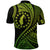 Aitutaki Cook Islands Polo Shirt Green Polynesian Wave Style LT9 - Polynesian Pride