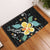 Aloha Hibiscus Art Door Mat AH Door Mat Black - Polynesian Pride