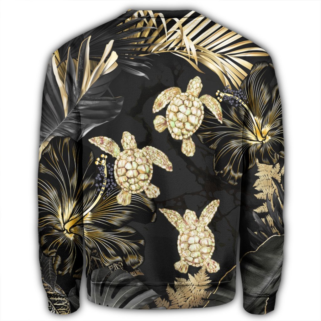 Hawaiian - Golden Tropical Turtle Sweatshirt AH - Polynesian Pride