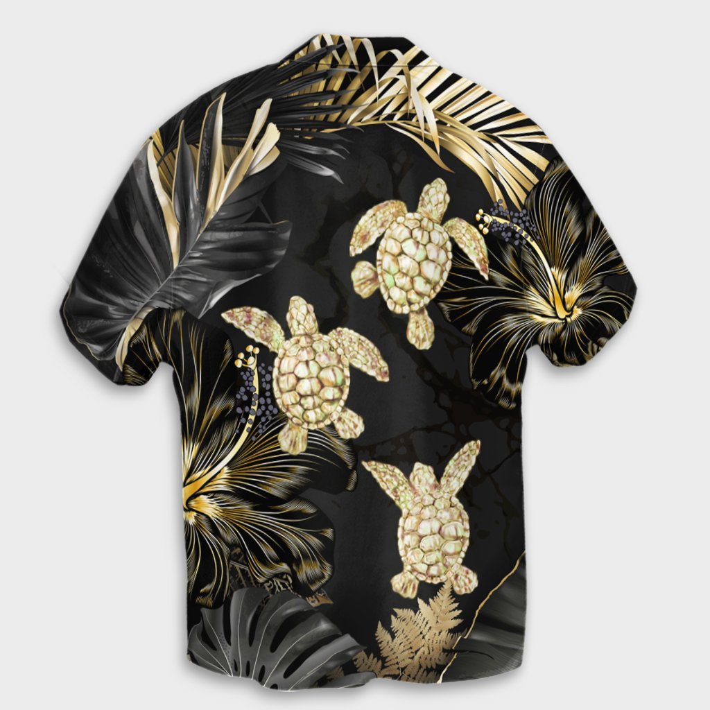 Hawaiian - Golden Tropical Turtle Hawaiian Shirt AH - Polynesian Pride