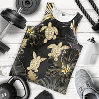 Hawaiian - Golden Tropical Turtle Tank Top AH - Polynesian Pride