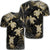 Hawaiian Golden Tropical Turtle T Shirt Unisex Black - Polynesian Pride