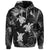 Custom Hawaiian Silver Tropical Turtle Hoodie - Polynesian Pride