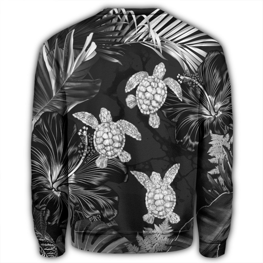 Hawaiian - Silver Tropical Turtle Sweatshirt AH - Polynesian Pride