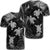 Hawaiian Silver Tropical Turtle T Shirt Unisex Black - Polynesian Pride