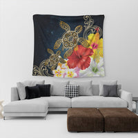 Hawaiian - Hawaii Honu Hibiscus Galaxy Tapestry - AH - Polynesian Pride