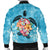 Hawaiian - Hawaii Turtle Hibiscus Plumeria Bomber Jacket - AH - Polynesian Pride