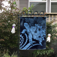 Hawaiian - Hawaii Turtle Hibiscus Polynesian Vintage Flag - Pastel Blue - AH - Polynesian Pride