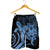 Hawaiian - Hawaii Turtle Hibiscus Polynesian Vintage Men's Shorts - Pastel Blue - AH - Polynesian Pride