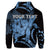 Custom Hawaiian Hawaii Turtle Hibiscus Polynesian Vintage Hoodie Pastel Blue - Polynesian Pride
