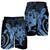 Hawaiian - Hawaii Turtle Hibiscus Polynesian Vintage Men's Shorts - Pastel Blue - AH - Polynesian Pride