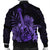 Hawaiian - Hawaii Ukulele Flower Bomber Jacket - Purple - AH - Polynesian Pride