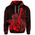 Custom Hawaiian Hawaii Ukulele Flower Hoodie Red - Polynesian Pride