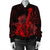 Hawaiian - Hawaii Ukulele Flower Bomber Jacket - Red - AH - Polynesian Pride