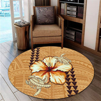 Hawaiian Vintage Hibiscus Round Carpet AH - Polynesian Pride
