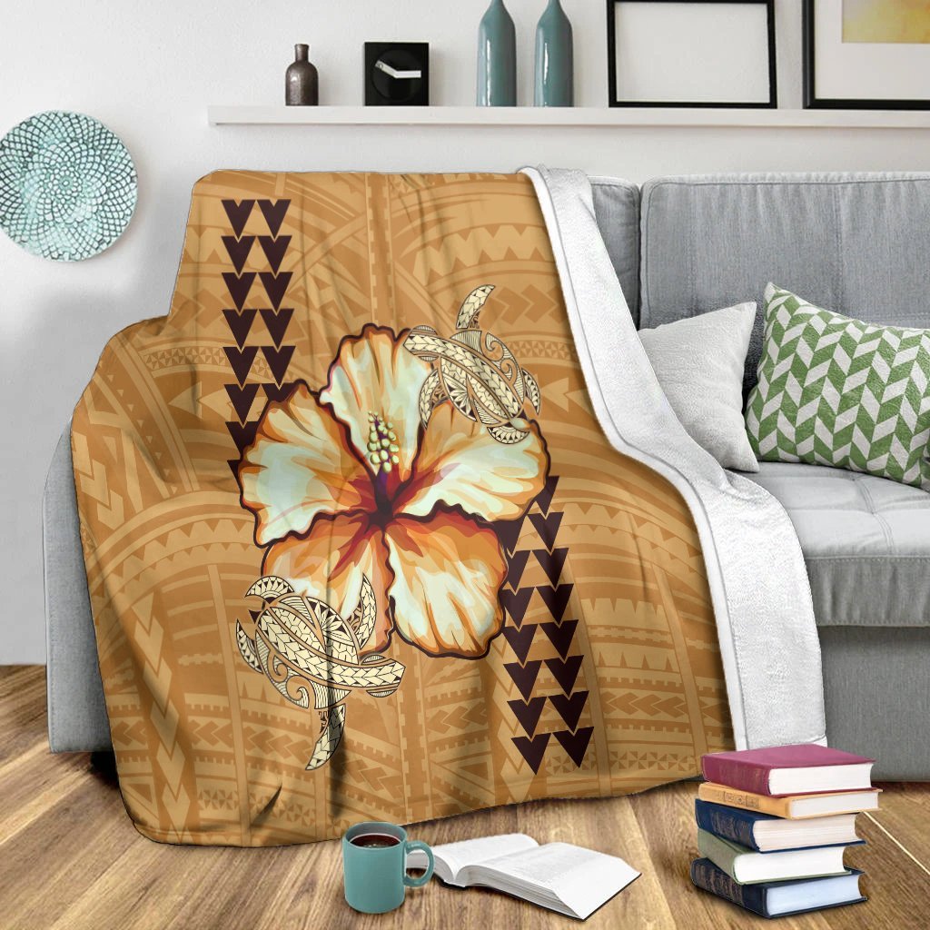 Hawaii Hawaiian Vintage Hibiscus Premium Blankets AH - Polynesian Pride